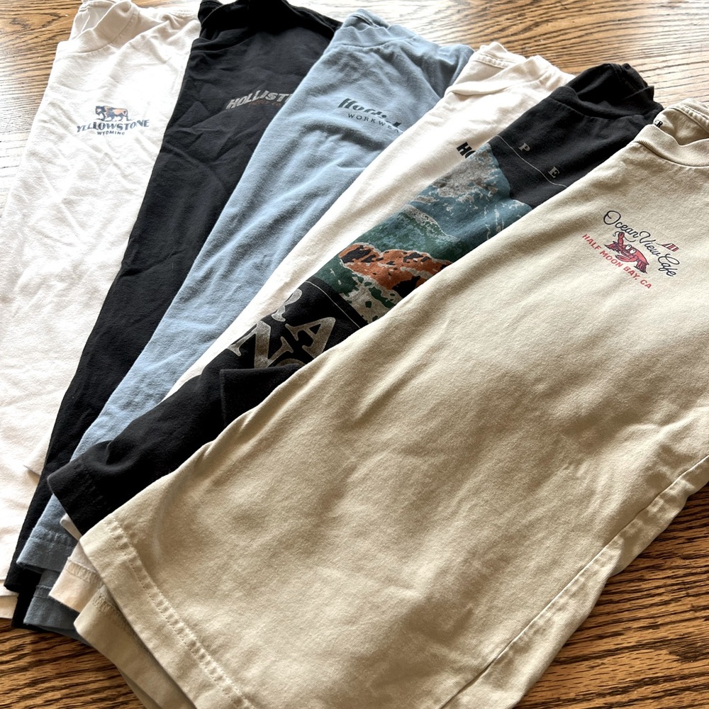 Hollister T-shirt set of 6 XS